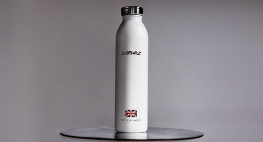 BO'OH'O'WA'ER: White Reusable Stainless Steel Bottle